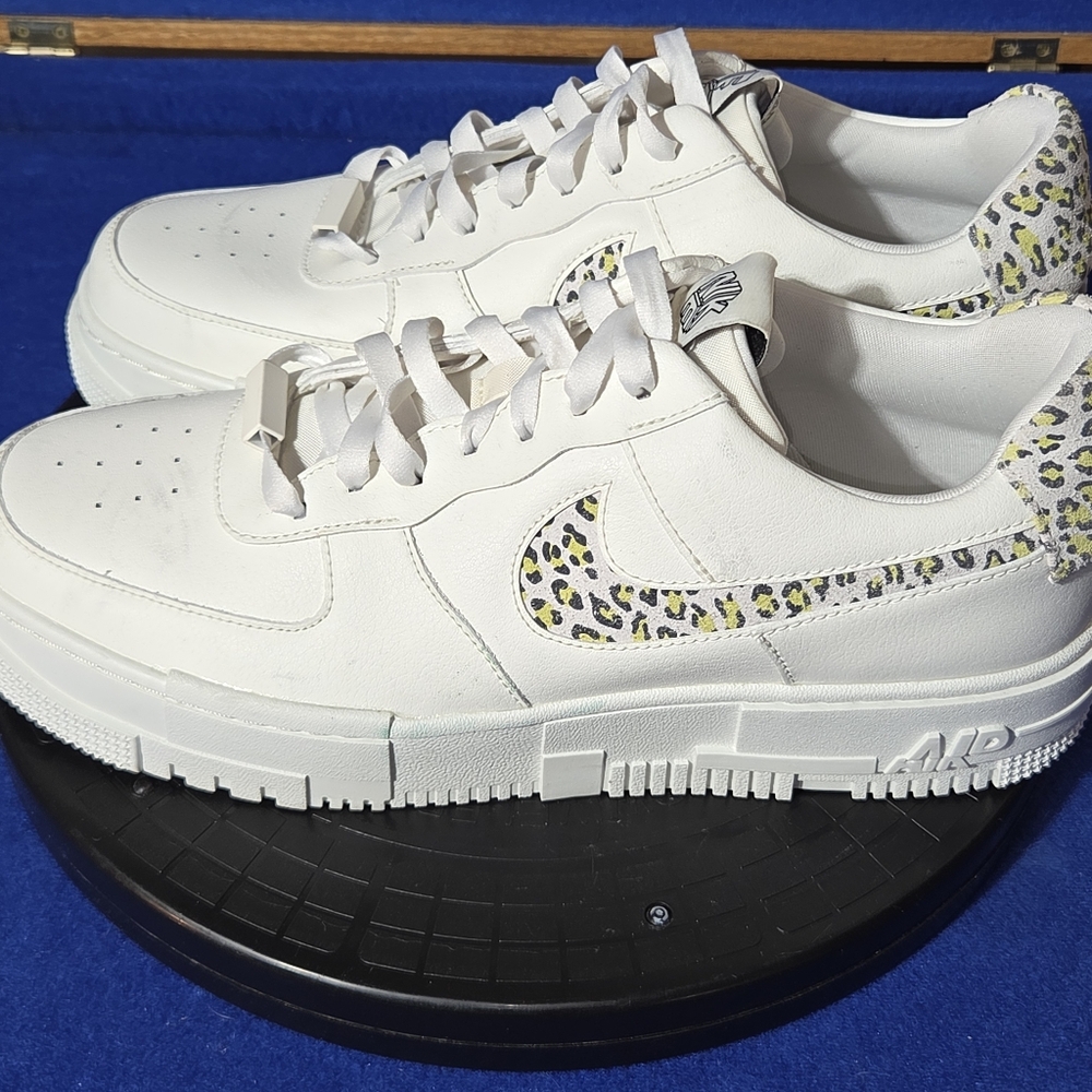 Women’s Nike Air Force 1 Pixel SE Leopard-Print Sneakers, Sz. 12-US, 44.5-EU